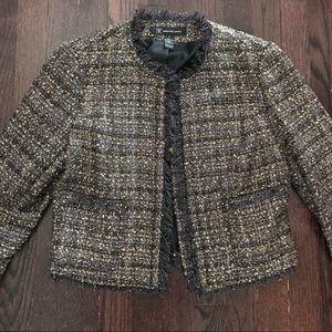 Gold tweed blazer by INC size small